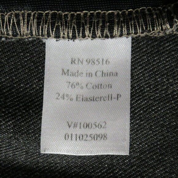 COLDWATER CREEK Classic Waist ShapeMe Straight Leg Jeans Sz 8 PETITE Black Denim - Picture 11 of 16